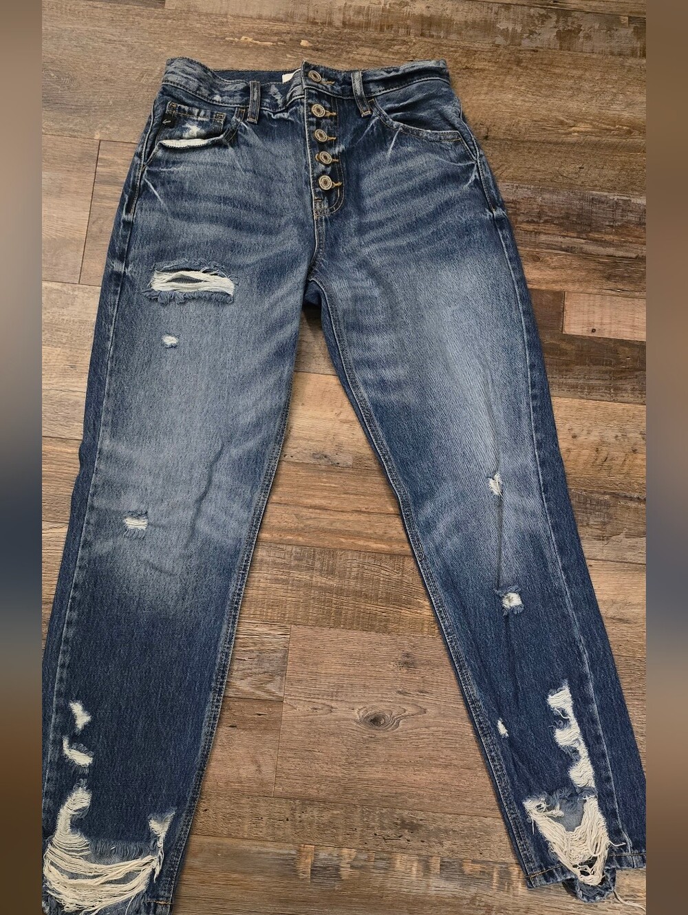 KanCan Distressed Boyfriend Jeans - Blue Size 24